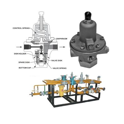 High Pressure Gas Pressure Reducing Valve Fisher 1301F 1301G Pneumatic Pressure Regulator Price 