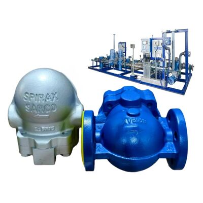 FT14X-10 FT14 Flanged Connection SPIRAX SARCO Ball Float Steam Trap and Endress and Hauser Flowmeter on Pipe for Food and Beverage