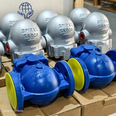 FT14X-10 FT14 Flanged Connection SPIRAX SARCO Ball Float Steam Trap and Endress and Hauser Flowmeter on Pipe for Food and Beverage