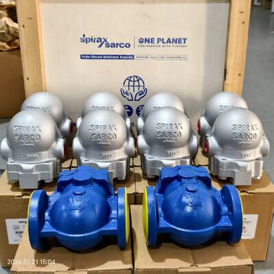 FT14X-10 FT14 Flanged Connection SPIRAX SARCO Ball Float Steam Trap and Endress and Hauser Flowmeter on Pipe for Food and Beverage