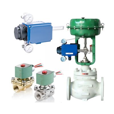 ASCO Solenoid Spool Valves and Azbil 100 Series Model AVP100 102 Smart Valve Positioner Valve Controller