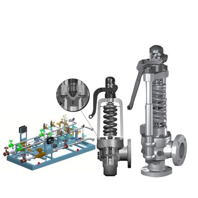 วาล์วนิรภัยแบบสปริงโหลด Maxiflow แบบรวมสำหรับไอน้ำอุณหภูมิสูงที่มีมาตรฐาน API 526