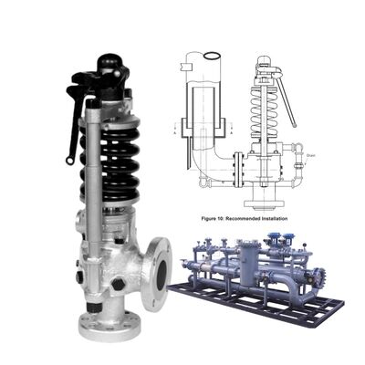 วาล์วนิรภัยแบบสปริงโหลด Maxiflow แบบรวมสำหรับไอน้ำอุณหภูมิสูงที่มีมาตรฐาน API 526