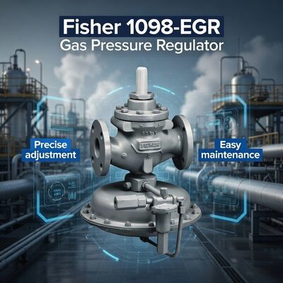 Fisher 1098-EGR พีล็อตทํางานแวลล์ลดความดันก๊าซธรรมชาติที่มีความแม่นยําสูงสําหรับการใช้งานอุตสาหกรรม