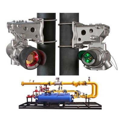 DET-TRONICS FlexSight LS2000 เครื่องตรวจจับก๊าซไฮโดรคาร์บอนอินฟราเรดแบบเปิดเส้นทาง พร้อมการตรวจจับอินฟราเรดความยาวคลื่นสองระยะ กล่องเหล็กไร้ขัด และระยะตรวจจับ 200 เมตร