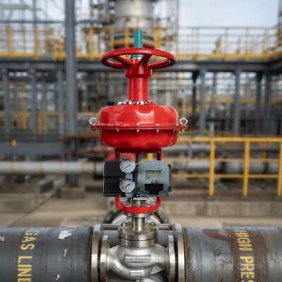 วาล์วควบคุมกับเบเกอร์ฮิวส์ Masoneilan Smart Valve Positioner SVI2-21123121 SVI2-21123121 กับ YTC YT-200 เครื่องกระตุ้นอากาศ