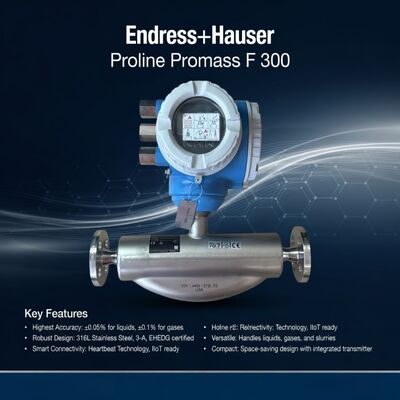 การวัดกระแสทางอุตสาหกรรม E+H Endress Hauser Promass F300 เครื่องวัดกระแส Coriolis