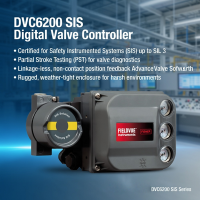 Low Temperature Environment Fisher FIELDVUE DVC6200 SIS Digital Valve Positioner Valve Controller 
