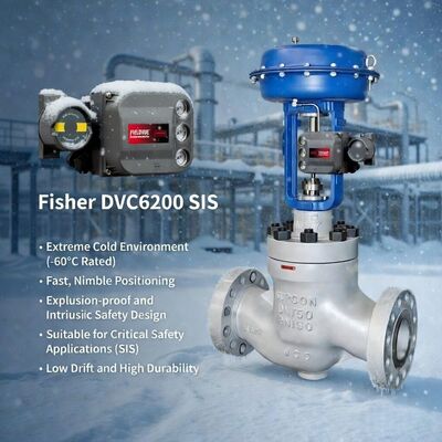 ผู้จำหน่ายอุปกรณ์ควบคุมวาล์วดิจิทัล FIELDVUE DVC6200 SIS ระบบควบคุมวาล์วเพื่อความปลอดภัยของ Fisher