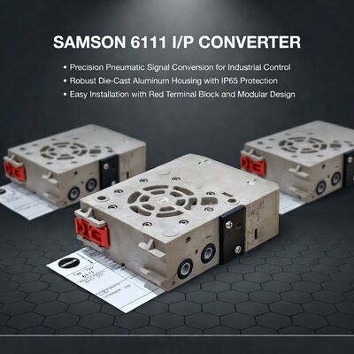 SAMSON 6111 อุตสาหกรรม Electro Pneumatic Converter I / P เครื่องแปลงสัญญาณ 4-20mA วาล์วควบคุม