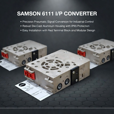 SAMSON 6111 Industrial Electro Pneumatic Converter I/P Signal Converter 4-20mA Control Valve