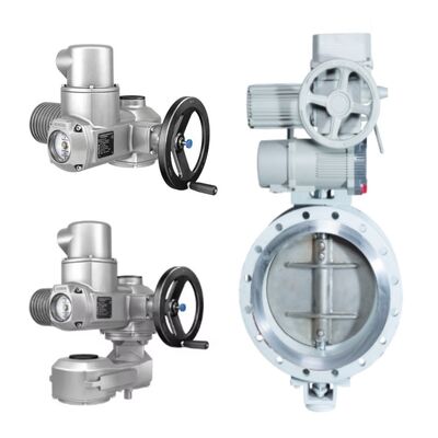 CHUANYI VBJG 600001 วาล์วกระพริบกระพริบสามตัวที่มี AUMA SA SQ Series Electric Actuator สําหรับควบคุมของเหลว
