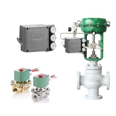 เอเมอร์สัน ฟิชเชอร์ 3582 อิเล็กตรอนิวามติก กล่องวางวาล์วที่มีผลงานเพียงอย่างเดียว พร้อมวาล์วโซเลนอยด์ ASCO