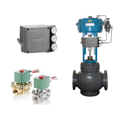 เอเมอร์สัน ฟิชเชอร์ 3582 อิเล็กตรอนิวามติก กล่องวางวาล์วที่มีผลงานเพียงอย่างเดียว พร้อมวาล์วโซเลนอยด์ ASCO