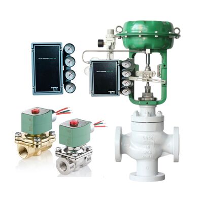 Emerson Fisher 3600 Series 3610J ตัวกำหนดตำแหน่งวาล์วไฟฟ้าแบบนิวเมติกพร้อมวาล์วโซลินอยด์ ASCO