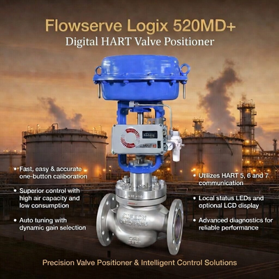 Flowserve Logix 520MD Digital HART Fieldbus Diagnostics Valve Controller Smart Valve Positioner Supplier