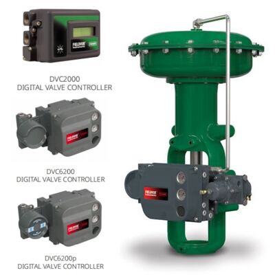 Fisher 657 667 เครื่องดําเนินแผ่นฉากด้วย DVC2000 DVC6200 เครื่องตั้งตําแหน่งสําหรับพลังงานเคมีก๊าซน้ํามัน