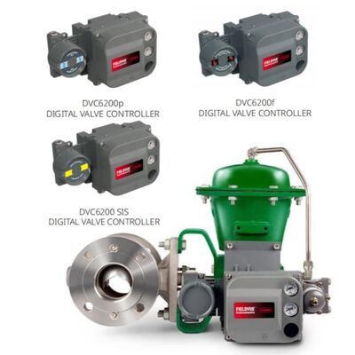 FiSher 2052 Spring และ Diaphragm Rotary Actuator กับ DVC6200 Positioner สําหรับก๊าซน้ํามัน