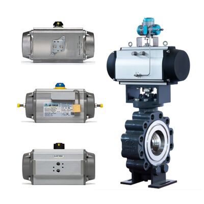Chuanyi VBJG All Metal Hard Seal Butterfly Valve with Air Torque Rack Pinion Rotary Actuator Petroleum Chemical Power