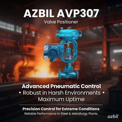 Azbil AVP307 เครื่องตั้งตําแหน่งวาลล์ปนิวเมติกดิจิตอล พร้อมการควบคุมไมโครโพเซสเซอร์การสื่อสาร HART และการป้องกัน IP66