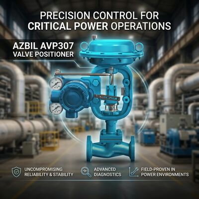Azbil AVP307 Digital Pneumatic Valve Positioner with HART Communication Microprocessor Control and IP66 Protection