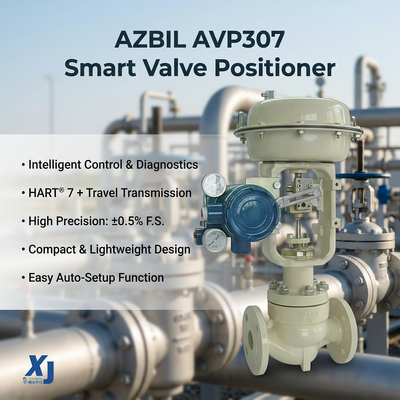 Azbil AVP307 HART ไดจิทัล อิเล็กตรอนิวเมติก การควบคุม วาล์ว วาล์ว Positioner Pilot Valve กําหนดการกรองอากาศ