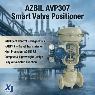 สต็อค Azbil AVP307 ดิจิตอล Electro Pneumatic HART ระบบควบคุมวาล์ว Positioner Solenoid Pilot Valve ระบบควบคุมวาล์ว