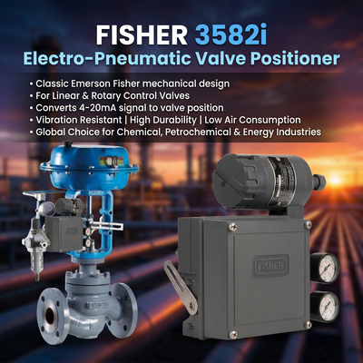 F-isher 3582i Mechanical Electro Pneumatic Valve Positioner OEM Single Acting Control Valves