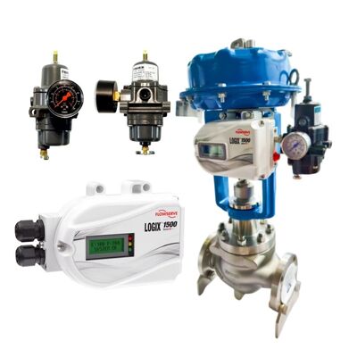 Flowserve Logix 1500 เครื่องตั้งตําแหน่งวาล์วดิจิตอล พร้อมการสื่อสาร HART 7 IP66 NEMA 4X Protection และสัญญาณการเข้าแบบ DC 4?? 20 mA