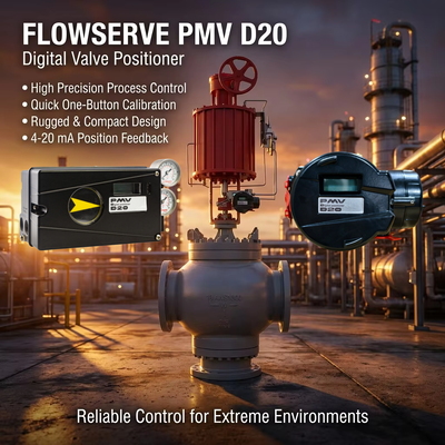Flowserve PMV D20 Digital Valve Positioner พร้อม HART Communication IP66/NEMA 4X Enclosure และ 4-20 mA DC Input