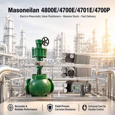 Masoneilan 4800E/4700E/4701E/4700P ตัวกำหนดตำแหน่งวาล์วไฟฟ้า-นิวเมติก-สต็อกจำนวนมาก-จัดส่งที่รวดเร็ว
