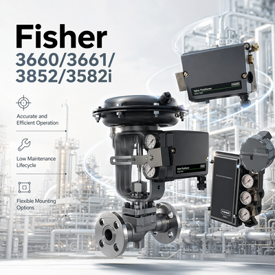 Original In-Stock F-isher 3660/3661/3852/3582i Ball แก๊ส OEM Electro-นิวเมติกวาล์ว Positioners