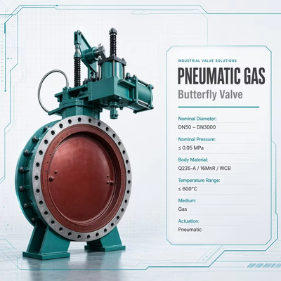 ประเทศจีน OEM พนูเมติกก๊าซ วาล์ว Butterfly กลองหล่อท่อก๊าซ โรงไฟฟ้าขนาดสูง Industrial Butterfly Valve