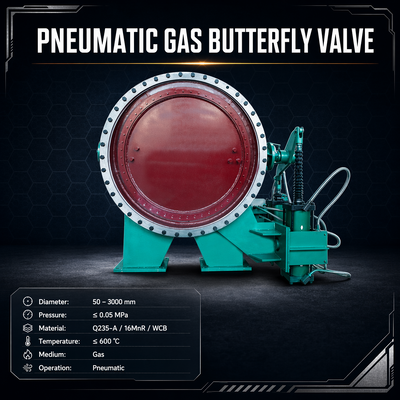 ประเทศจีน OEM พนูเมติกก๊าซ วาล์ว Butterfly กลองหล่อท่อก๊าซ โรงไฟฟ้าขนาดสูง Industrial Butterfly Valve