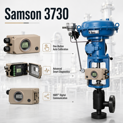 ตัวกำหนดตำแหน่งวาล์วอัจฉริยะ Samson 3730 HART ตัวควบคุมแอคทูเอเตอร์แบบนิวแมติกดิจิทัล