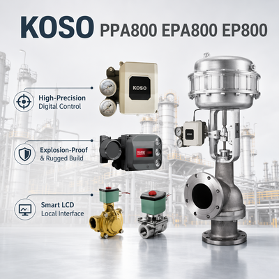 KOSO OEM Electro Pneumatic Smart Valve Positioner รูปแบบ PPA800/EPA800/EP800