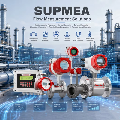 Supmea Electromagnetic Flow Meter HART Magnetic Vortex Turbine Ultrasonic Coriolis Mass Flowmeter Digital Flow Transmitter
