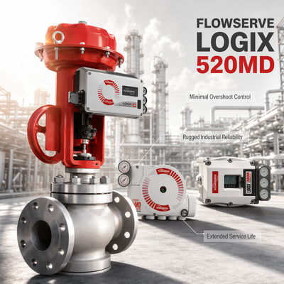Flowserve Logix 520MD Plus ดิจิตอล HART Positioner 4 20mA การควบคุมวาล์ว Actuator น้ํามันก๊าซพลังงานเคมี