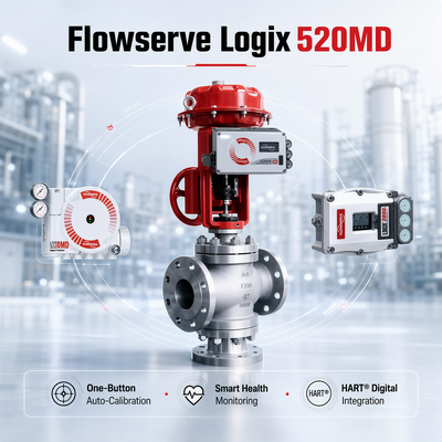 Flowserve Logix 520MD Plus ดิจิตอล HART Positioner 4 20mA การควบคุมวาล์ว Actuator น้ํามันก๊าซพลังงานเคมี
