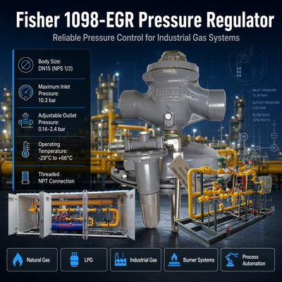 คุณภาพสูง Fi-sher 1098-EGR ปิโลตทํางานก๊าซธรรมชาติ ปุ่มลดความดันก๊าซ