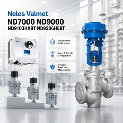 Valmet Me Tso OEM ND7000 ND9000 ND9103HX8T ND9206HE8T เครื่องตั้งตําแหน่งวาล์วดิจิตอลสมาธิแบบปนูเมติก HART 4-20mA อุตสาหกรรมอัตโนมัติ