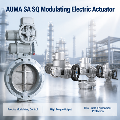 AUMA SA SQ แอคทูเอเตอร์ไฟฟ้าแบบปรับได้, สัญญาณ 4-20mA ความแม่นยำสูงสำหรับโรงไฟฟ้าอัตโนมัติในท่อ วาล์วอุตสาหกรรม