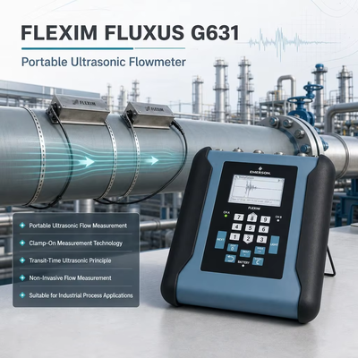 Flexim FLUXUS G631 อุปกรณ์ตรวจจับการรั่ว นิ้วมือที่พกพาที่ไม่รบกวน