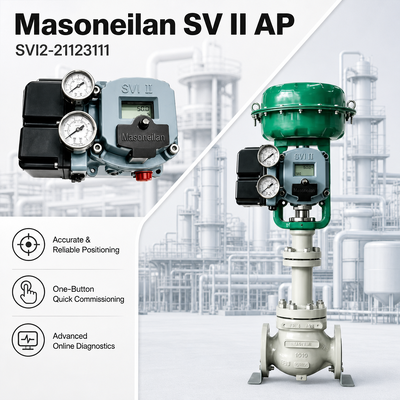 Masoneilan SVI II AP เครื่องตั้งตําแหน่งวาล์วดิจิตอล SVI2 21123111 HART เครื่องตั้งตําแหน่งสมาร์ท 4-20mA