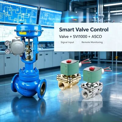 Masoneilan SVi1000 Digital Valve Positioner 4-20mA HART Pneumatic Control พร้อมโซลินอยด์วาล์ว ASCO
