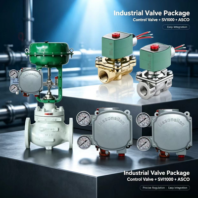 Masoneilan SVi1000 Digital Valve Positioner 4-20mA HART Pneumatic Control พร้อมโซลินอยด์วาล์ว ASCO