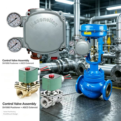 Masoneilan SVi1000 Digital Valve Positioner 4-20mA HART Pneumatic Control พร้อมโซลินอยด์วาล์ว ASCO