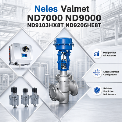 ตัวควบคุมตำแหน่งวาล์วอัจฉริยะแบบนิวแมติกดิจิทัล Neles Valmet ND7000 ND9000 ND9103HX8T ND9206HE8T สำหรับอุตสาหกรรมปิโตรเคมี น้ำมัน และก๊าซ