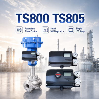เครื่องตั้งตําแหน่งวาล์วสมาร์ท ซีรี TS800 TS805 HART เครื่องตั้งตําแหน่งวาล์วควบคุมดิจิตอล