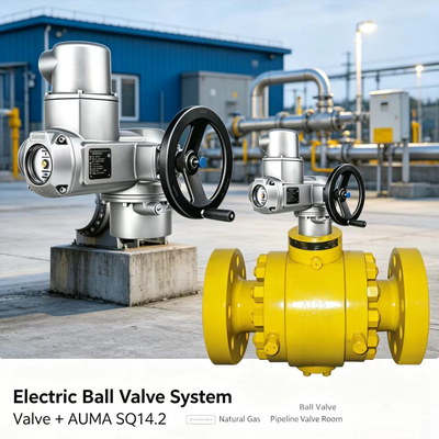 AUMA SQ 14.2 Part-Turn Actuator 800-2400Nm High Torque Open-Close Valve Actuator IP68 Industrial